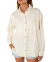 Roxy Women's Sandpiper Button-up Shirt In White