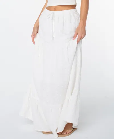 Roxy Women's Side Street Tiered Maxi Skirt In Gray