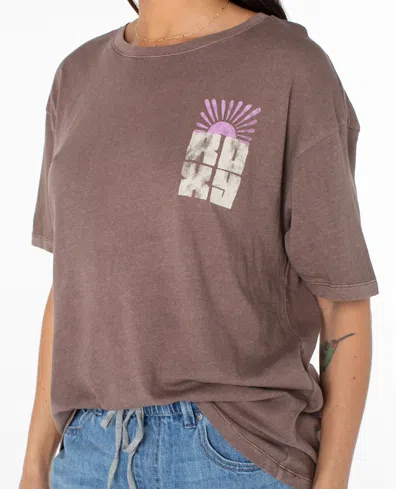 Roxy Women's Stay Salty Crewneck T-shirt In Brown
