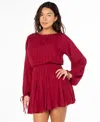 Roxy Women's Sun Seeker Round Neck Dress In Burgundy