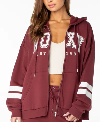 Roxy Women's Sunset Graphic Full-zip Hoodie In Port End Game