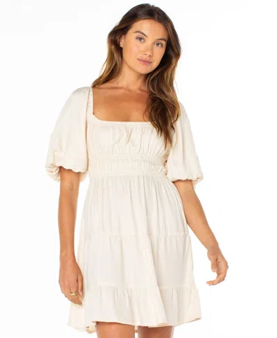 Roxy Women's Sunset Oasis Square Neck Dress In Metallic