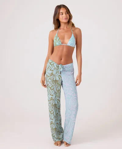Roxy Women's Tie-front Long Swim Cover Up Pants In Multi