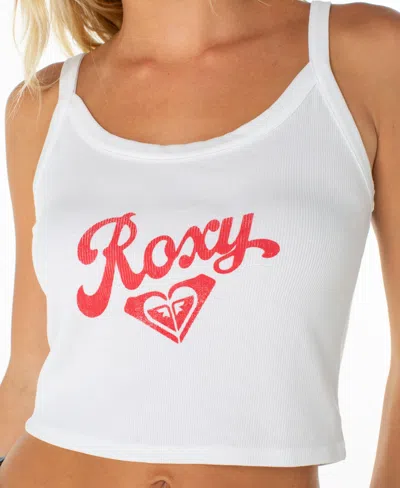 Roxy Women's Wanderer Scoop Neck Cropped Tank Top In Gray