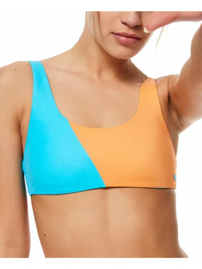 Roxy Womens Colorblock Bralette Bikini Swim Top In Multi