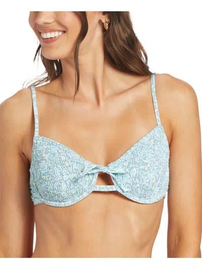 Roxy Womens Paisley Underwire Bikini Swim Top In Multi
