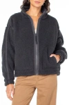Roxy Wurlie Faux Shearling Zip Jacket In Phantom