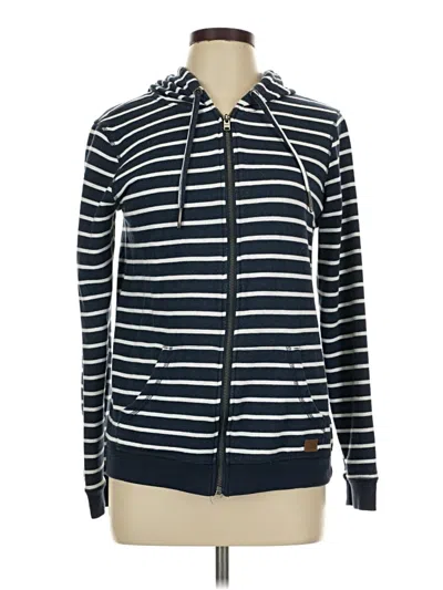 Pre-owned Roxy Zip Up Hoodie In Blue