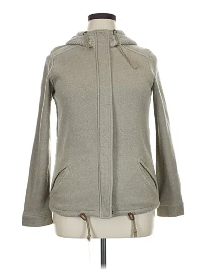 Pre-owned Roxy Zip Up Hoodie In Gray