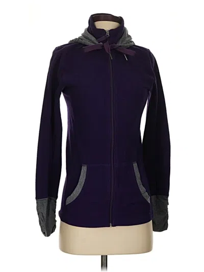 Pre-owned Roxy Zip Up Hoodie In Purple