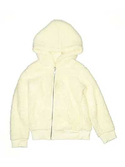 Pre-owned Roxy Kids' Zip Up Hoodie In White