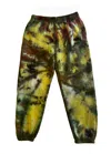 Roy G. Women's Green Camo Tie Dye Sweatpant In Green