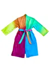 Roy G. Women's Watercolor Dye Fleece Robe