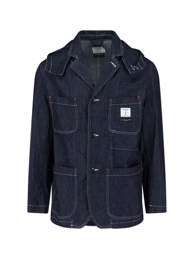 Roy Rogers 100% Cotton Denim Jacket For Men In Blue