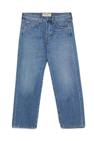 Roy Rogers Boyfriend Light Wash Denim Jeans In Blue