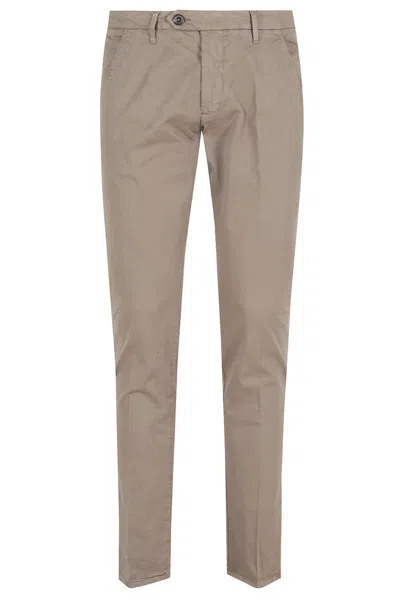 Roy Rogers Brown New Lola Side American Buttoned Cotton-blend Trousers In Gray