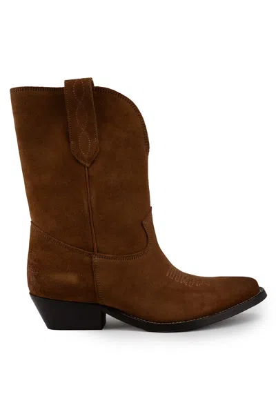 Roy Rogers Capalbio Suede Ankle Boots In Honey