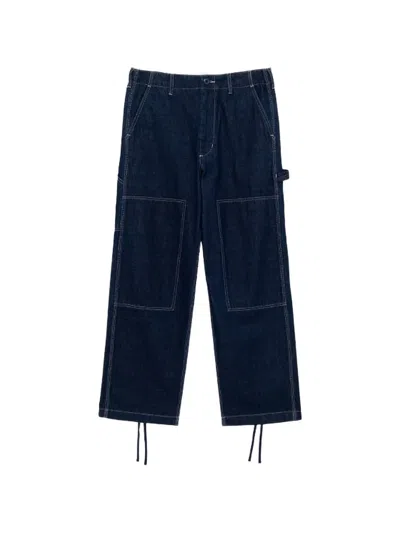Roy Rogers Contrast-stitch Carpenter Jeans In Blue