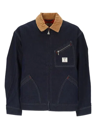 ROY ROGERS CORDUROY-COLLAR DENIM JACKET