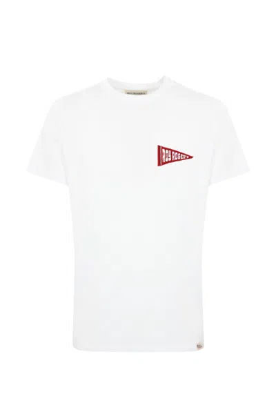Roy Rogers Cotton T-shirt With Logo Patch In Off White