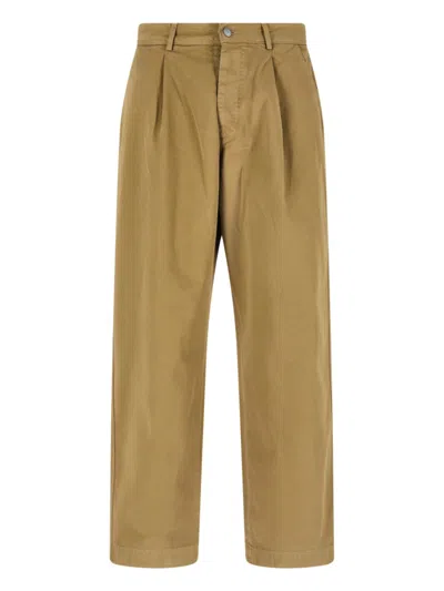 Roy Rogers Cotton Trousers In Beige
