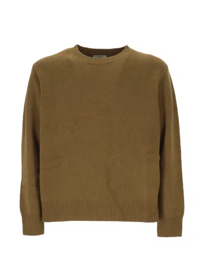 Roy Rogers Crew-neck Wool Sweater In Brown