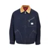 Roy Rogers Corduroy-collar Denim Jacket In Blue