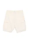 Roy Rogers Drawstring Cargo Shorts In Neutral