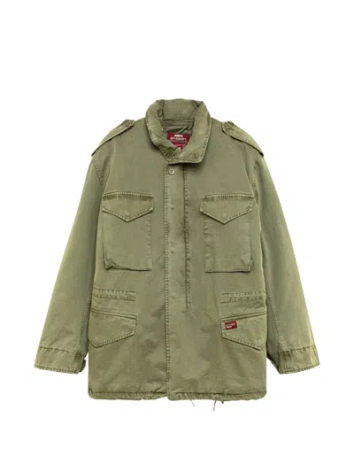 Roy Rogers Epaulette Field Military Jacket In Green