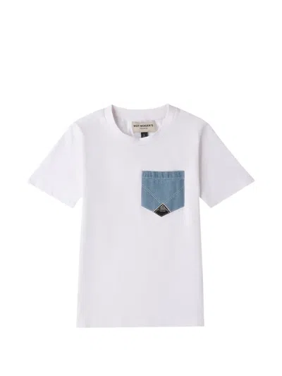 Roy Rogers Kids' Front-pocket T-shirt In White