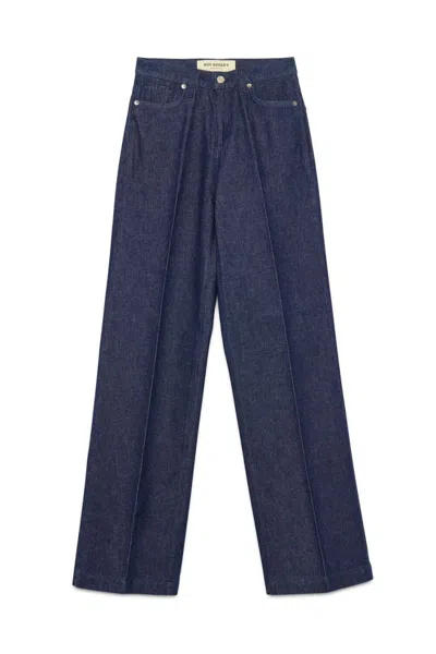 Roy Rogers High-waisted Loose-fit Jeans With Classic 5-pocket Design In Black
