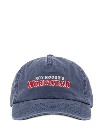 Roy Rogers Logo-embroidered Cotton Baseball Cap In Blue