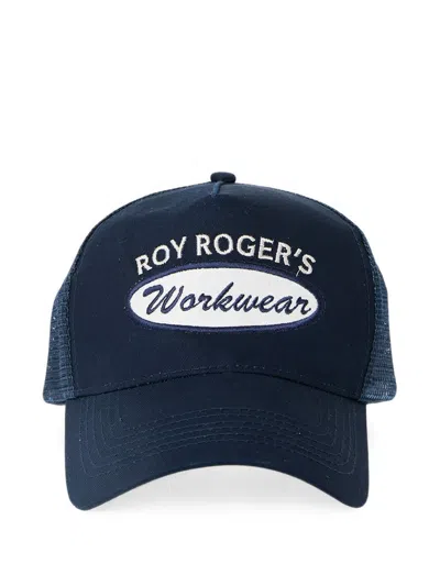 Roy Rogers Logo-patch Mesh-panel Cap In Blue