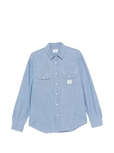 Roy Rogers Logo-patch Shirt In Blue