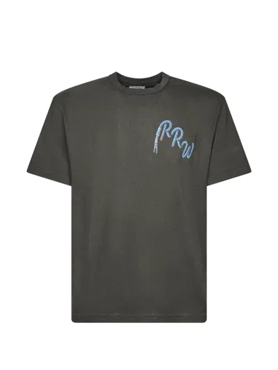 Roy Rogers Logo-print Cotton T-shirt In Gray