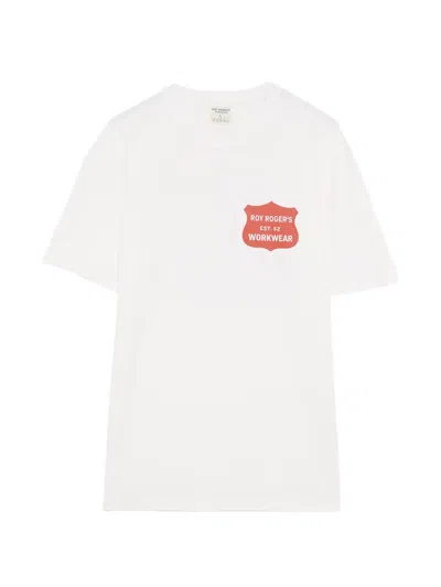 Roy Rogers Logo-print Cotton T-shirt In White
