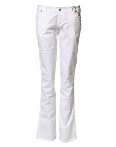 Pre-owned Roy Rogers Low Waist Bootcut Fla Blue Trouser Women's Jeans () In White