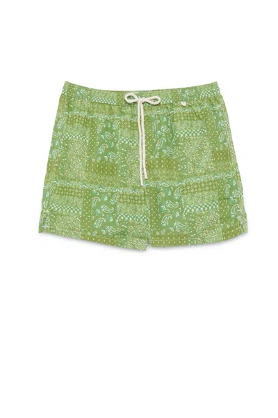 Roy Rogers Men's Swim Shorts In Bandana Army In Multi