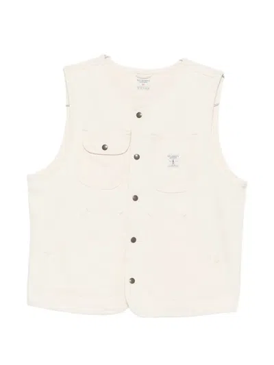 Roy Rogers Multi-pocket Sleeveless Gilet In Neutral