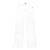 Roy Rogers Palazzo Leg White Jeans With High Waistband In White
