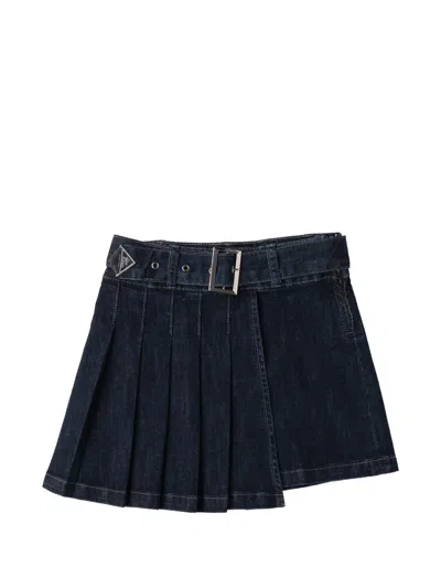 Roy Rogers Kids' Pleated Belted Skirt In Multi
