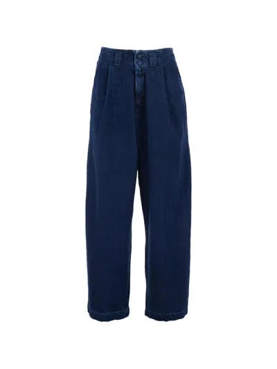 Roy Rogers Pleated Jeans In Blue