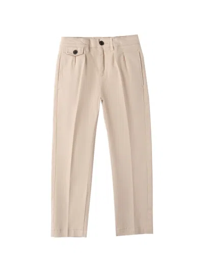 Roy Rogers Kids' Pleated Trousers In Neutral