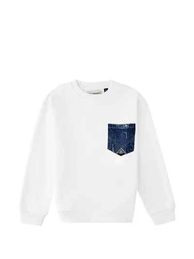 Roy Rogers Kids' Pocket Sweatshirt In White