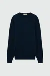 Roy Rogers Solid Color Wool Blend Sweater In Blue