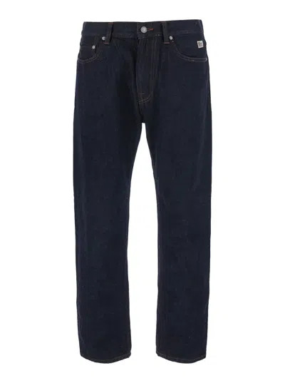 Roy Rogers Roy Roger's Dapper Re-search Unisex Five-pocket Cotton Denim Jeans In Blu