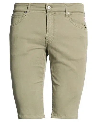 Roy Rogers Roÿ Roger's Man Denim Shorts Military Green Size 34 Cotton, Lyocell, Elastane
