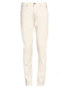 Roy Rogers Roÿ Roger's Man Pants Cream Size 40 Cotton, Elastane In Beige