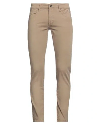 Roy Rogers Roÿ Roger's Man Pants Camel Size 33 Cotton, Elastane In Beige