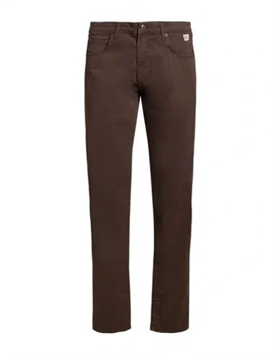 Roy Rogers Roÿ Roger's Man Pants Dark Brown Size 34 Cotton, Elastane